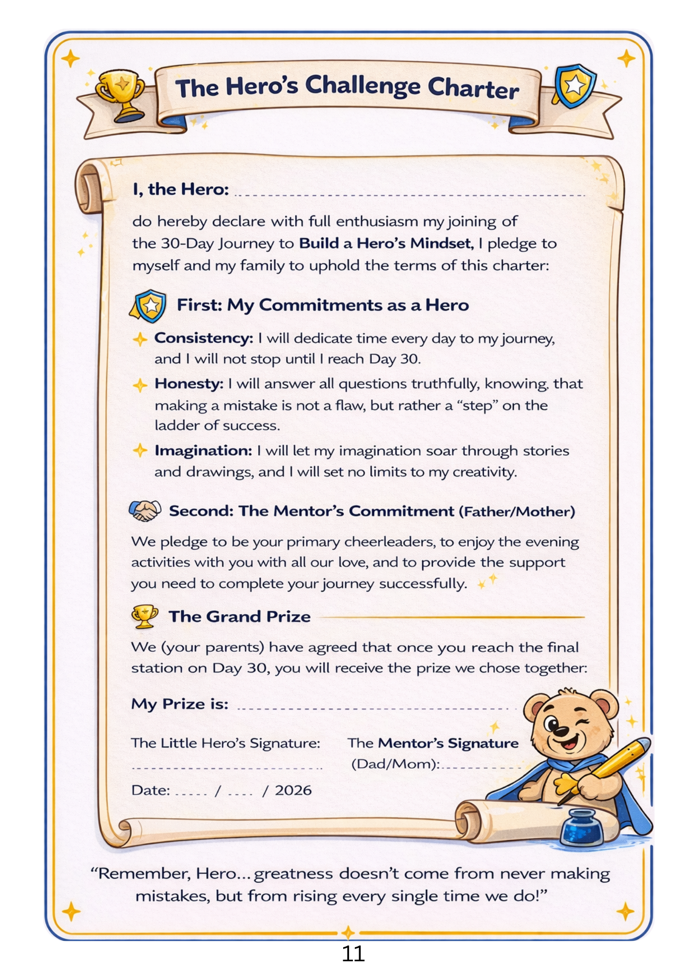 Quest for Character: 30 Days to Super Kid